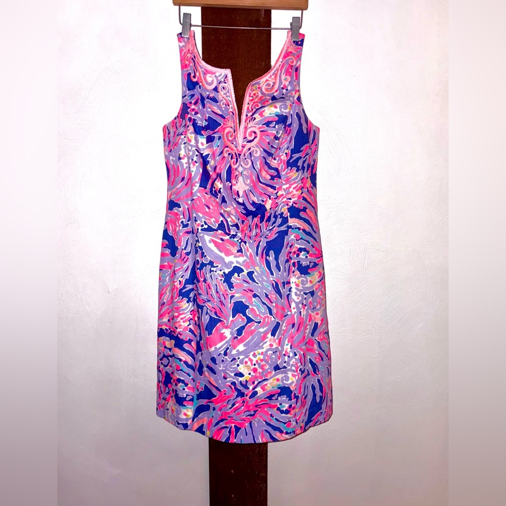 Lilly Pulitzer Size 4, Multi Color, beaded/Embroidered Neckline, Nw/oT
